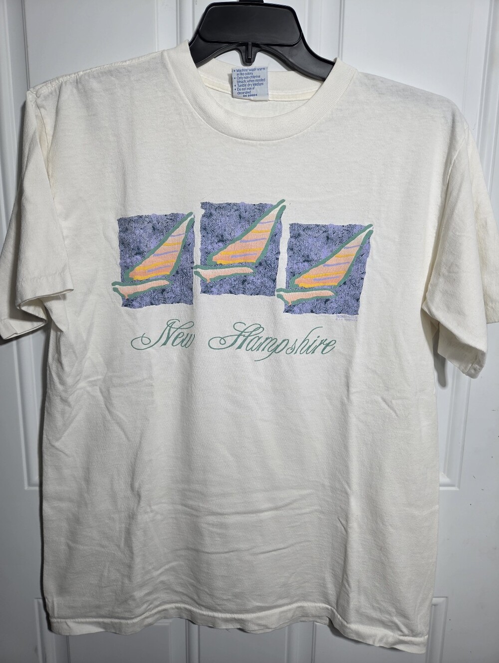 Vintage 90s All Sport New Hampshire Sailboat T Shirt Large Made in USA ⛵️☀️
